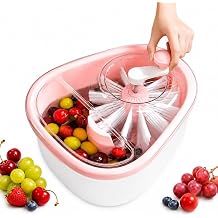 Fruit Cleaner Spinner, Large Fruit Washer Spinner, Fruits Cleaner Spinners with FruitWasher Spinners Bowl, Vegetable FruitSpinner Washers,Double Layer Design,for strawberry blueberries