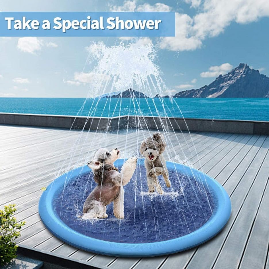 Tapis de Jet d'eau Gonflable, 170cm Tapis de pulvérisation d'eau pour l Tapis de Jet d'eau Gonflable, 170cm Tapis de pulvérisation d'eau pour l