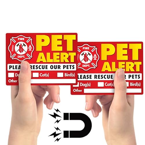 image for Vinyl Friend Pet Alert Magnets- FIRE Safety Alert and Rescue (2 Pack) 