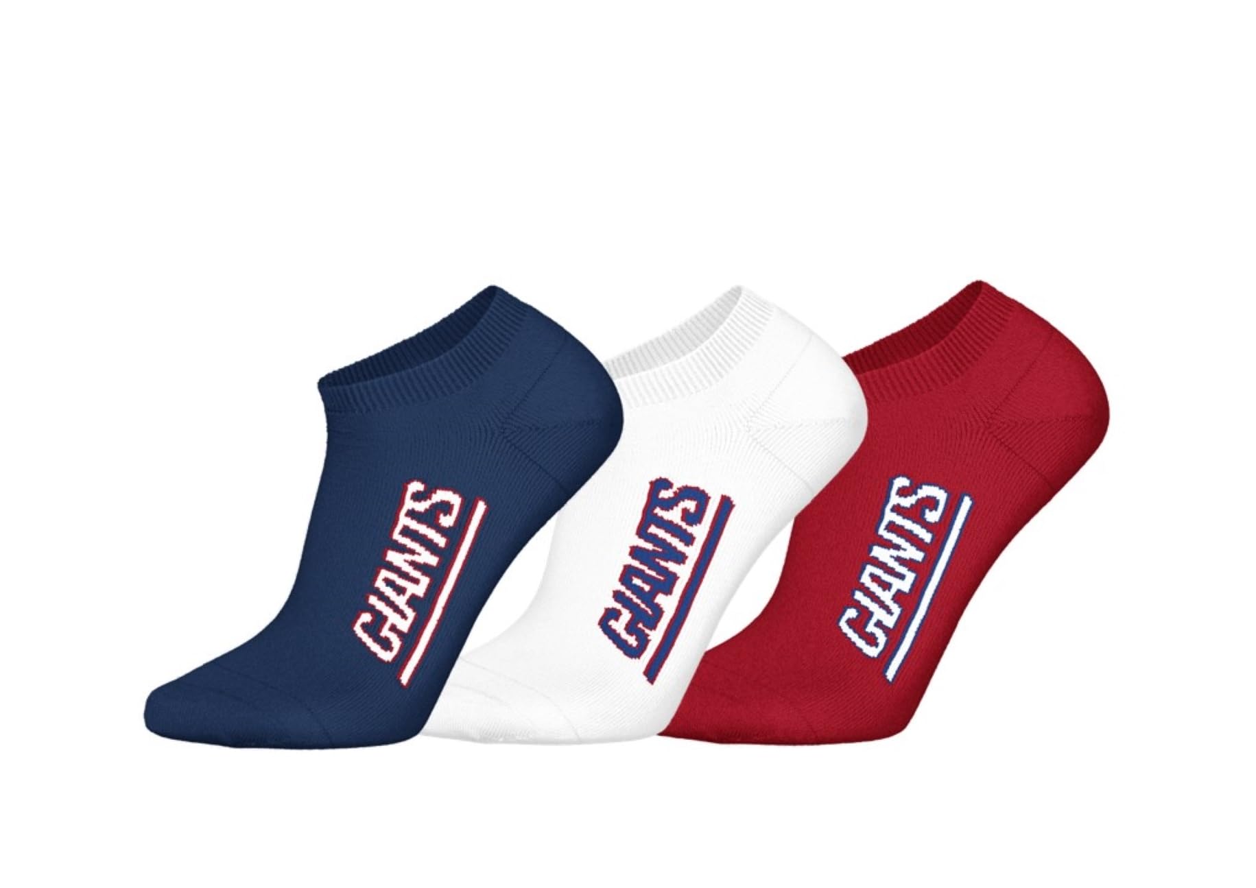 NFL Unisex Ny Giants 3pk Sneaker Socks Sport Socks (Pack of 3)