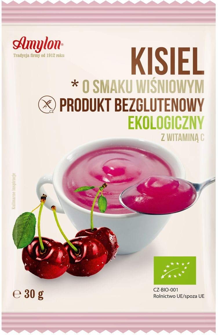 GELATINA CON SABOR A CEREZA (SIN GLUTEN) BIO 30 g - AMYLON