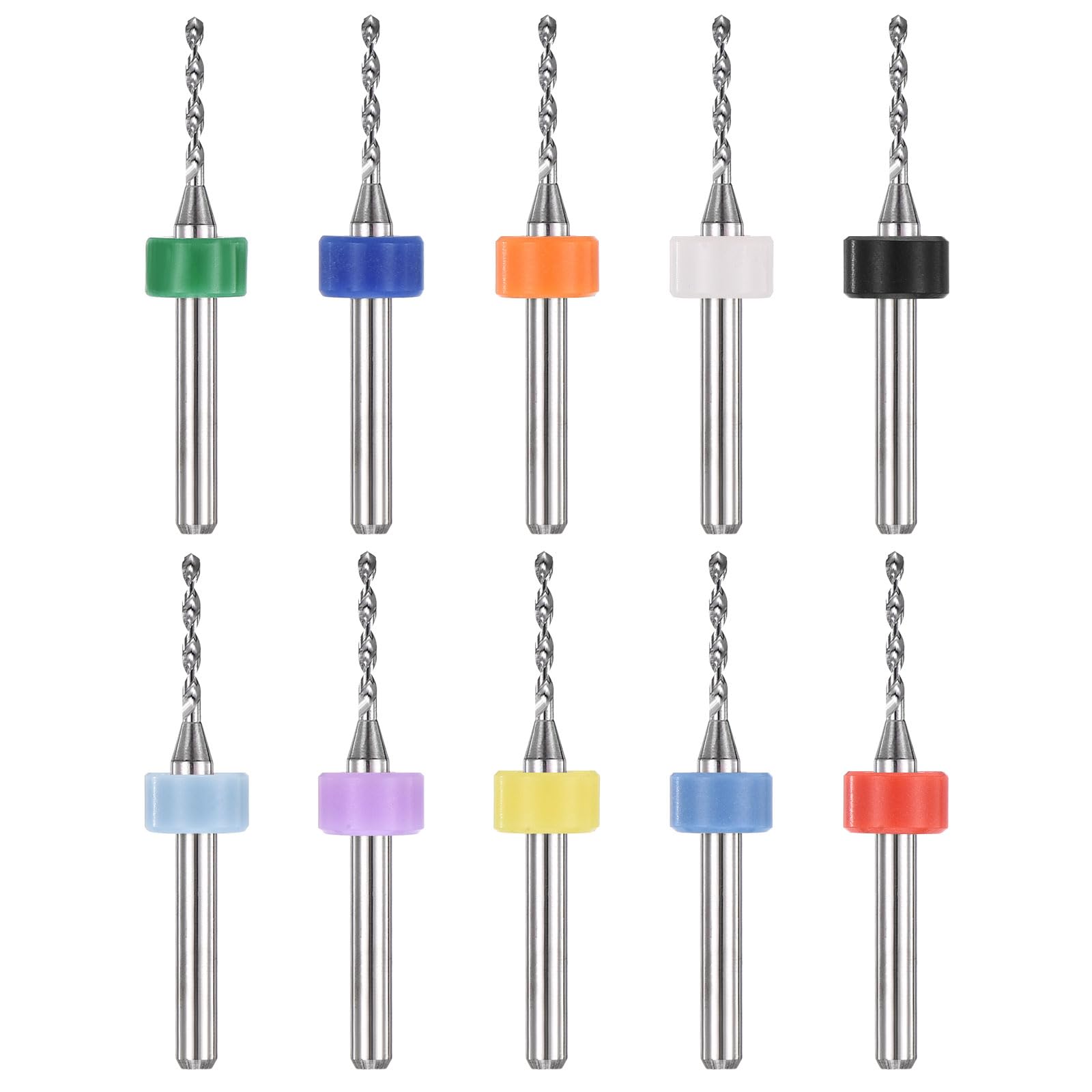 PATIKIL 10 Pack 1.4mm Micro Drill Bits 1/8" Shank Carbide Tungsten Steel 135° Mini Small Bits Print Circuit Board Drilling Tool for CNC Engraving Precision Machinery
