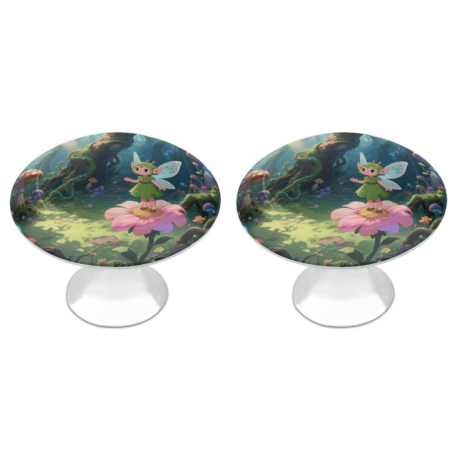 LPSADGF Fantasy Forest Cabinet Knobs 2-Pack Stainless Steel Cabinet Pulls Vintage Drawer Pulls Handles for Kitchen Cabinets, Bathroom, Wardrobe Easy Install