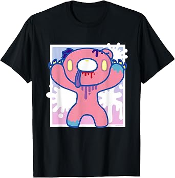 The Naughty Grizzly Zombie White Splats Anime Halloween T-Shirt