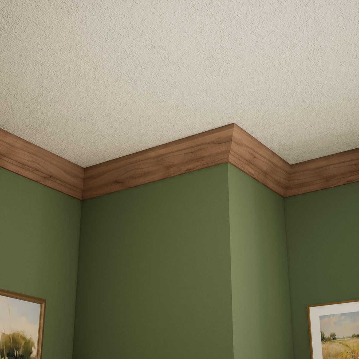 WM49 - Americraft Crown Solid Hardwood Moulding, 3"H x 2 1/8"P x 3 5/8"F x 96"L, Stain Grade Walnut