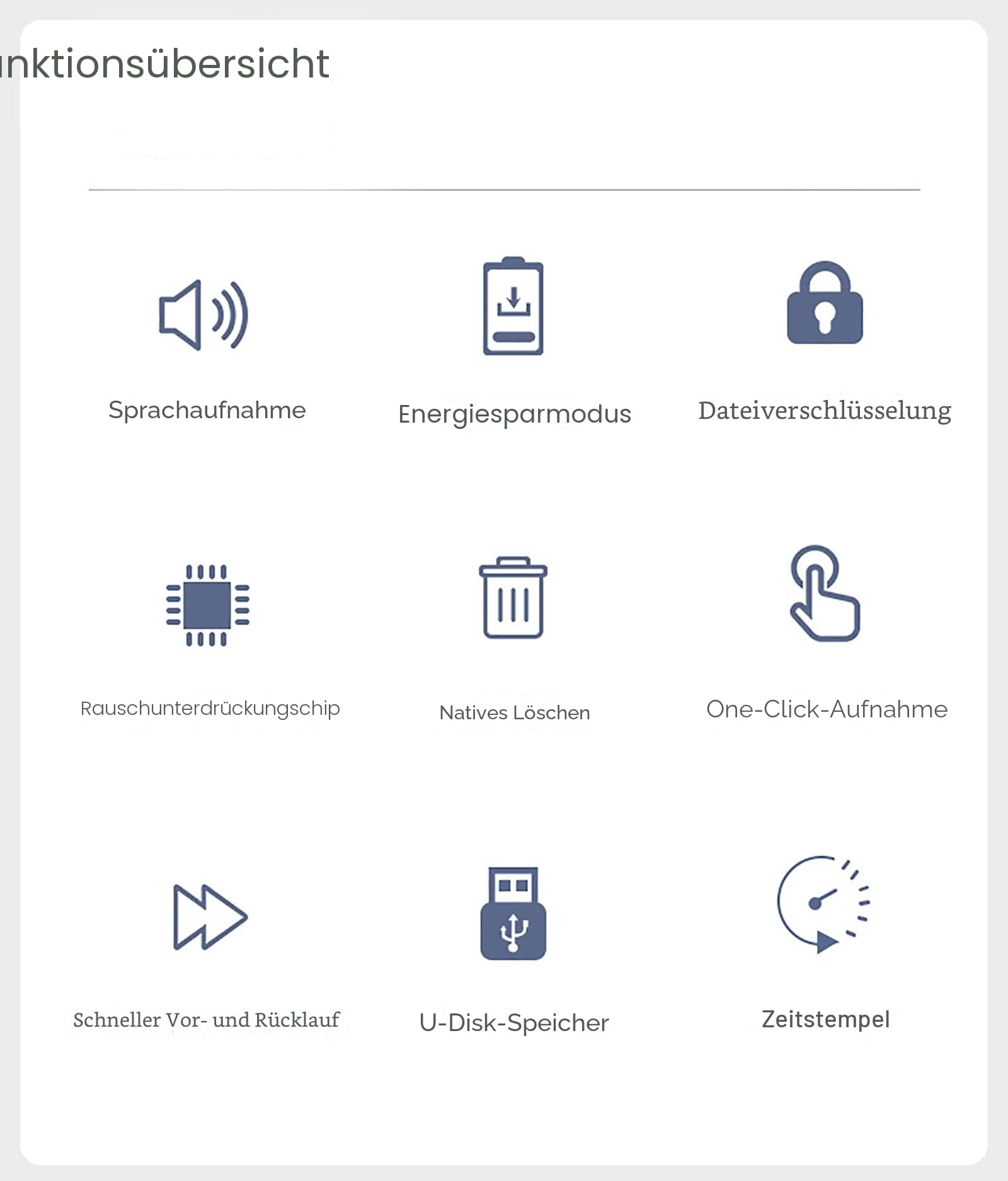 WANGCL Mini-Diktiergerät in Anhängerform, professionell, digital, aktiviert, 60 Stunden Standby-Zeit, USB-Stick mit Geräuschunterdrückung (8 GB)