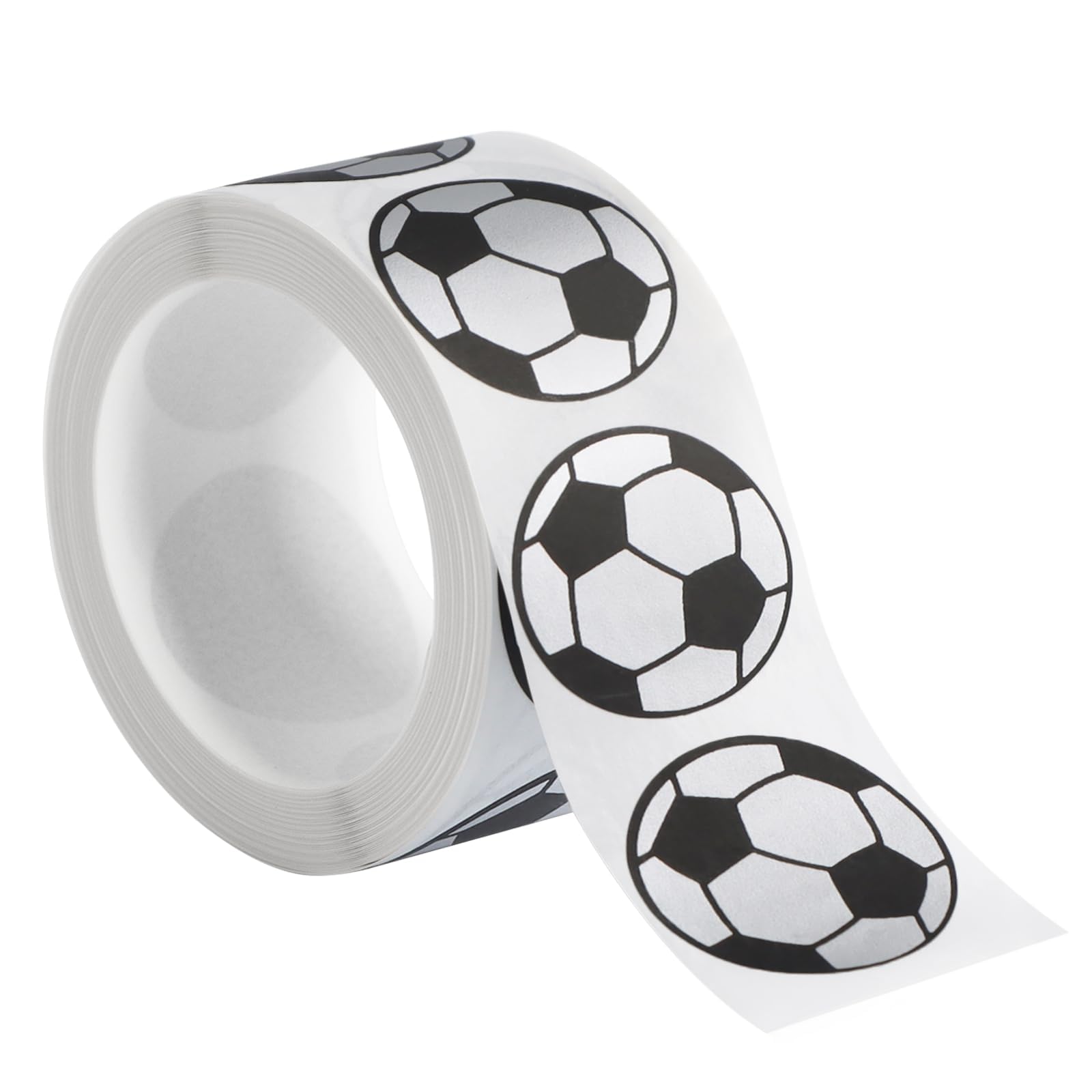 NALACAL 300 Pack Scratch Off Stickers, 1" Round Circle Scratch Off Labels, Self Adhesive Scratch Off Cards for Lottery Tickets DIY, Raffle Card Creating (Soccer)