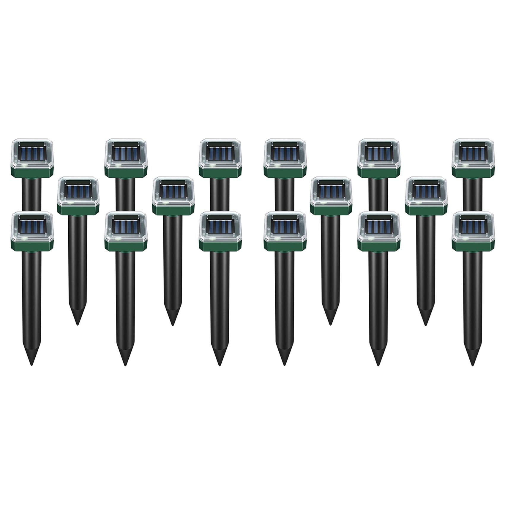 Hndhbfgrt 16 Pack Solar Powered Snake Repellent for Outdoors,Ultrasonic Snake Repellent,Solar Snake Repellent for Outdoors