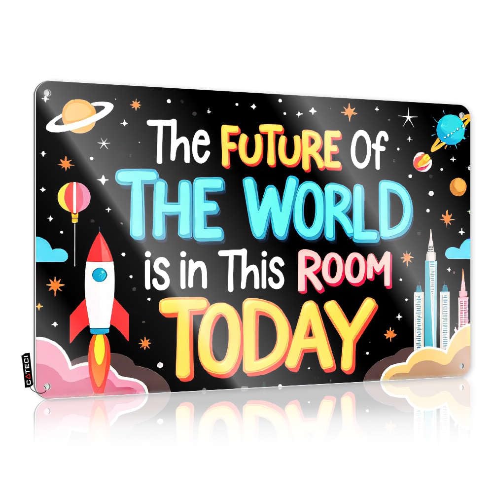 Fzfn Colour Poster Boho Indie Nice The Future Of The World Is In This Room Today. - Vintage Wall Decor For Campsite(30X40cm)