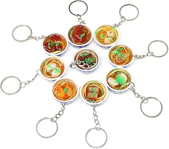 Honbay 9PCS Simulated Food Keychain Artificial Fake Noodle Bowl Pendant ...