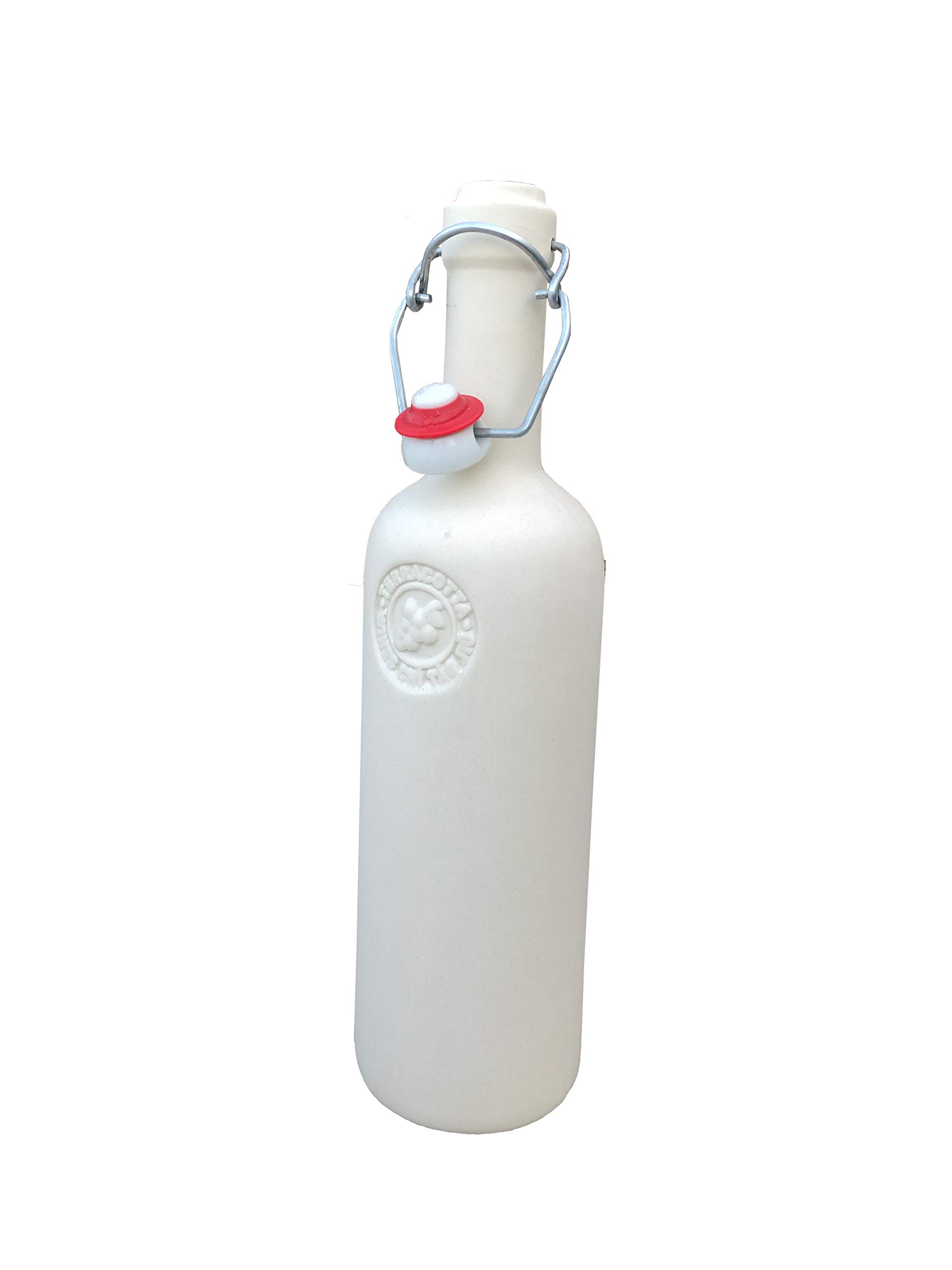 Bottiglia In Terracotta 750 Ml – Fatta A Mano In Italia, Con Tappo In Silicone, Mantiene L'Acqua Fresca E Naturale