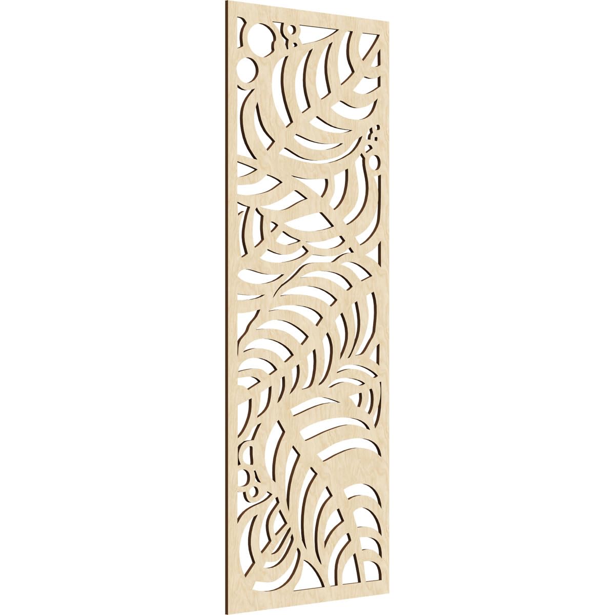 29 3/8"W x 74 3/8"H x 3/8"T Mills Decorative Fretwork Wood Wall Panels, Birch
