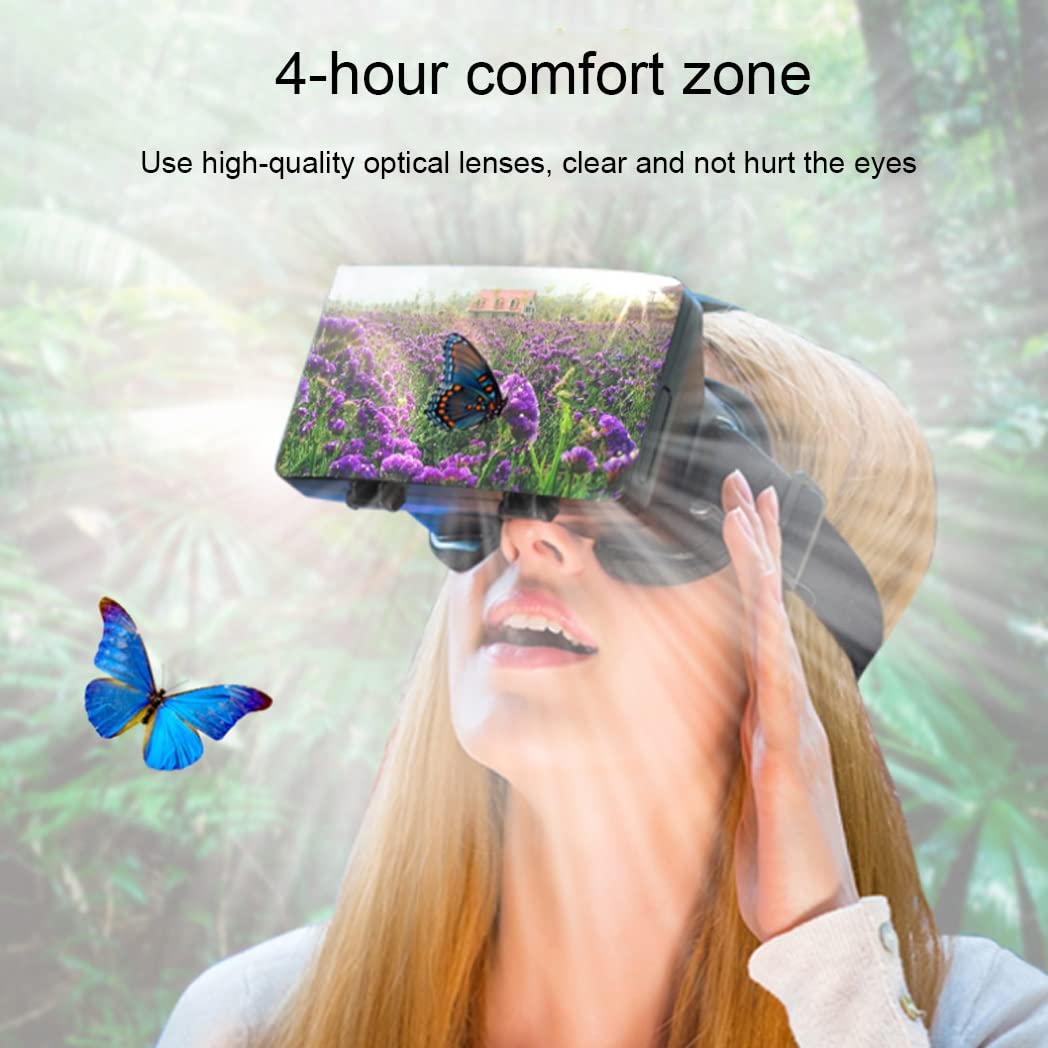 Gafas de Realidad Virtual, 3D VR Gafas con Controlador Bluetooth para Juegos Visión Panorámico VR Glasses para iPhone 13 Pro Max/13 Pro/13/12/11, para Samsung Galaxy S21, Huawei, Xiaomi