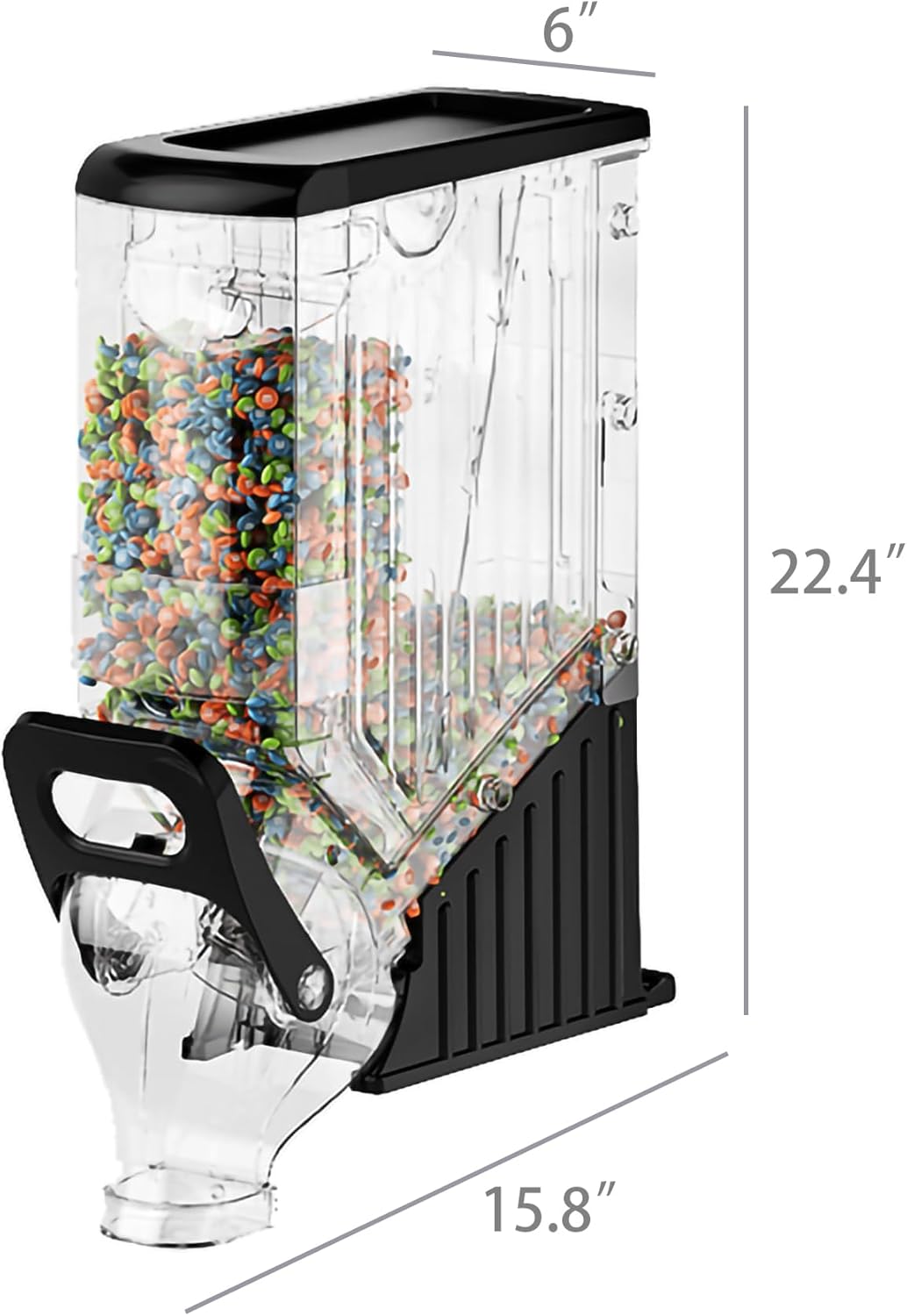 FixtureDisplays® 3.4 Gallon Gravity Bin Food Dispenser Cereal Dispenser Candy Dispenser 15772-2PK-NPF
