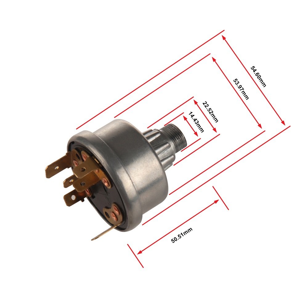 3107556R92, K203992 Ignition Switch with 2 Keys Replacement for Lucas, David Brown,Backhoe Loader,Universal Car, Tractor,Trailer, Agricultura
