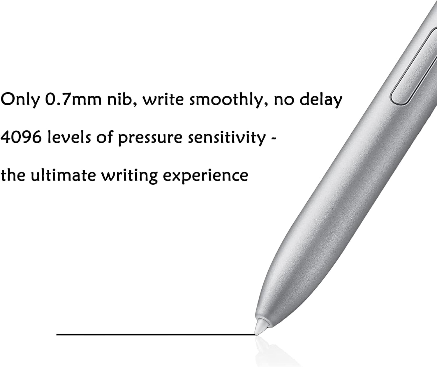 Stylo de Saisie de Remplacement pour Samsung Galaxy Tab S7, Tab S7 FE SM-T730, SM-T733, SM-T736B,Tab S7 FE Stylo S de Remplacement+ Pointes/Plumes sansBluetooth Argent Mystique