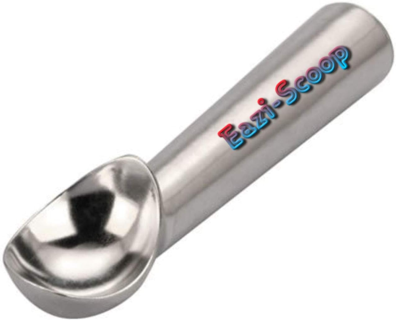 NEW! Eazi Scoop ice cream scoop with a Special Gel Filling easily scoops even the hardest of ice cream. No need to warm under a hot tap as it works by just the warmth of the hand on the handle.
