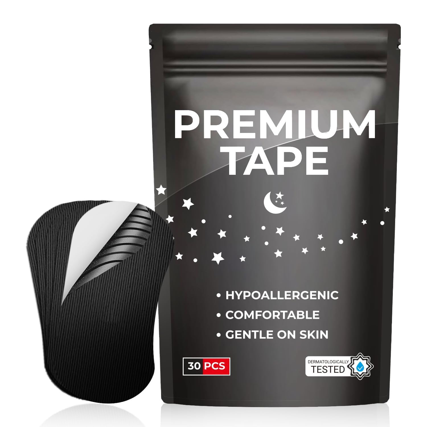 30 Pcs Mouth Tape for Sleeping Hypoallergenic Painless Removal Tape, Strong Adhesive Tape Multi-Functional Suitable for Books, Bowling, Heel 30 Pcs Mouth Tape for Sleeping Hypoallergenic Painless Removal Tape, Strong Adhesive Tape Multi-Functional Suitable for Books, Bowling, Heel