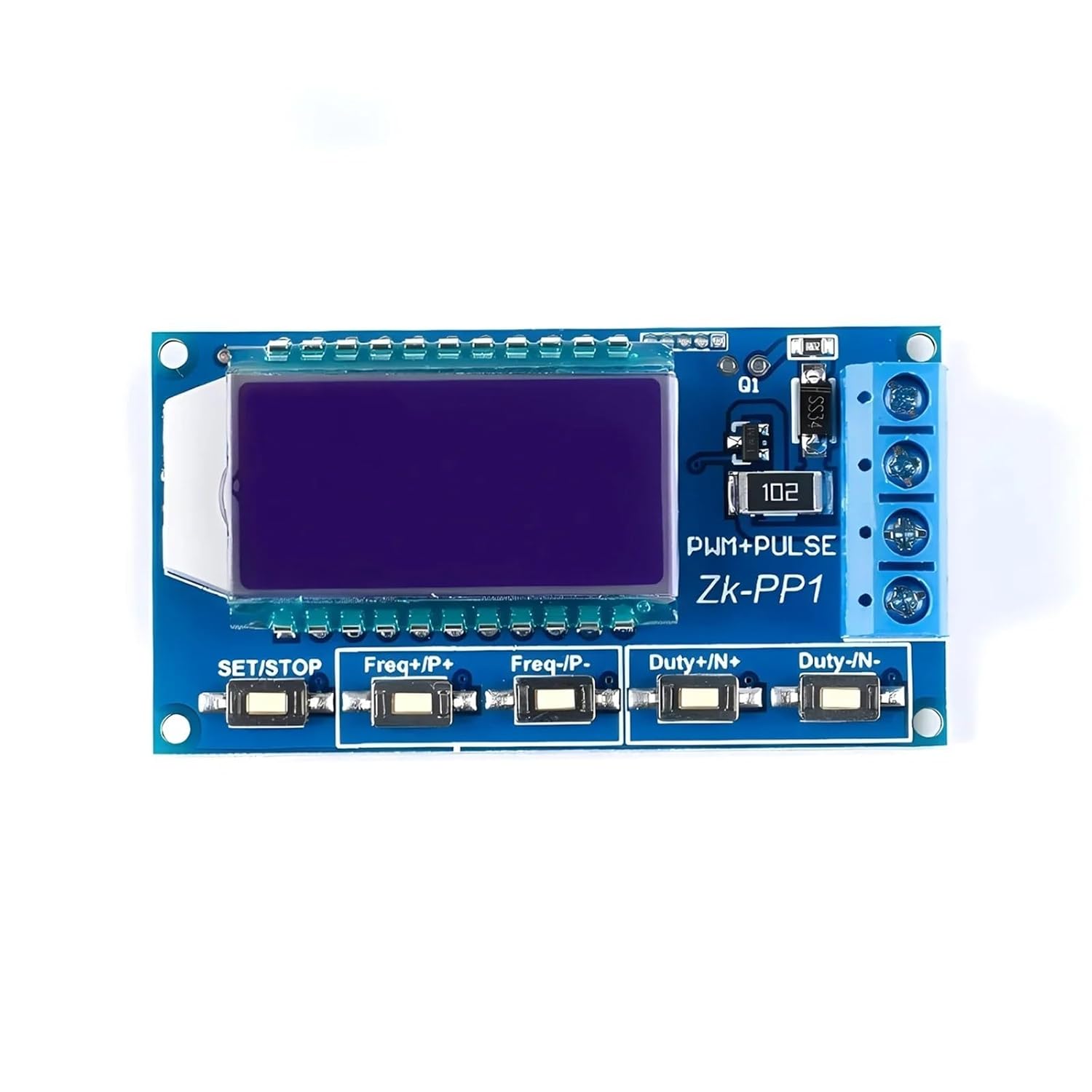 ZK-PP1 Dual Model Signal Generator Square Wave 1Hz-150KHz PWM Pulse Generator Module Frequency Duty Cycle Adjustable