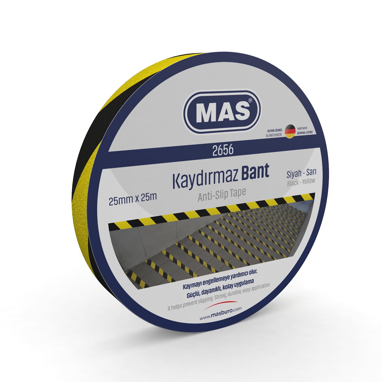 MAS 2656 Kaydırmaz Bant, Siyah