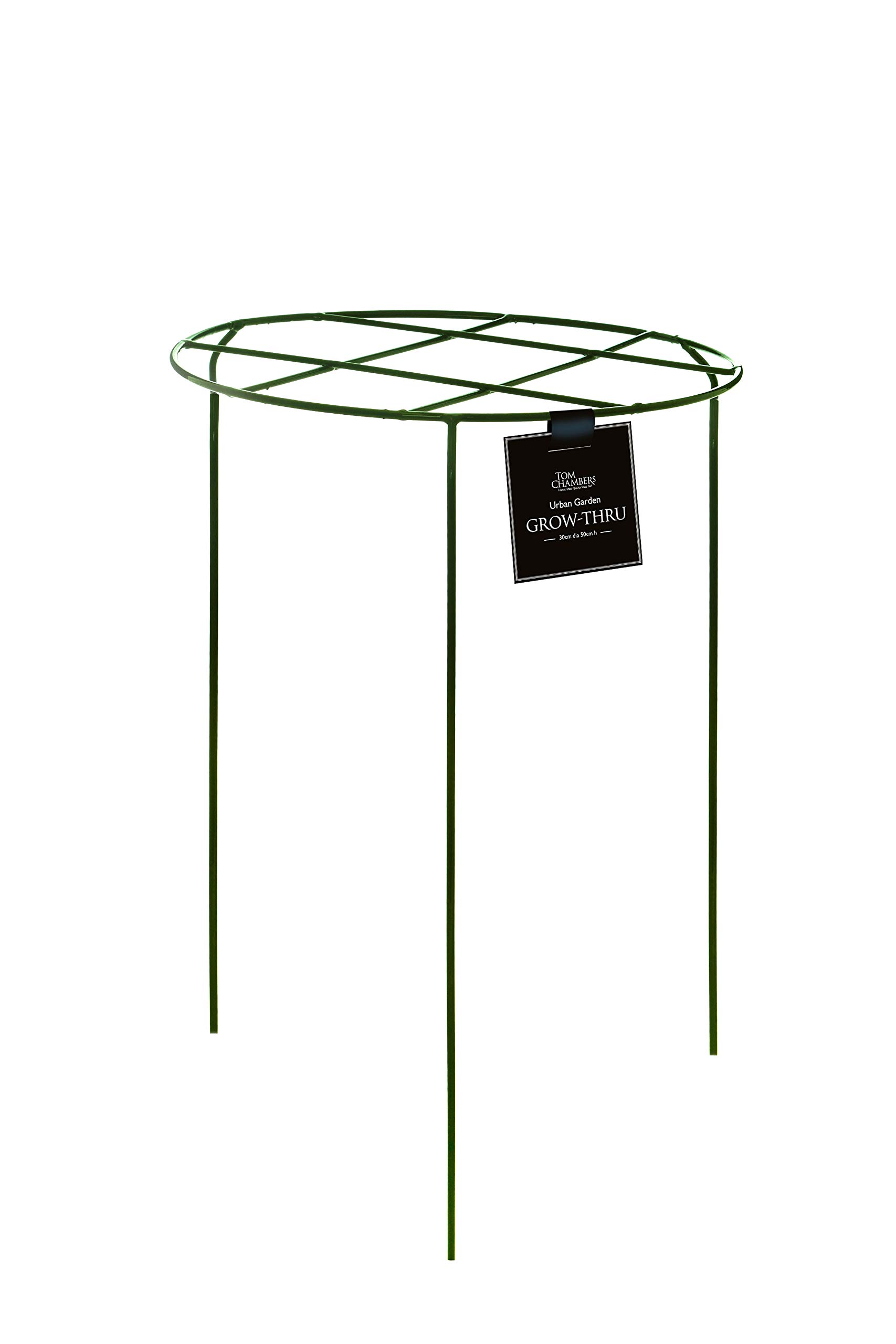 Tom Chambers Urban Dark Green Metal Herbaceous Garden Plant Support Grow Through Medium 50cm x 30cm