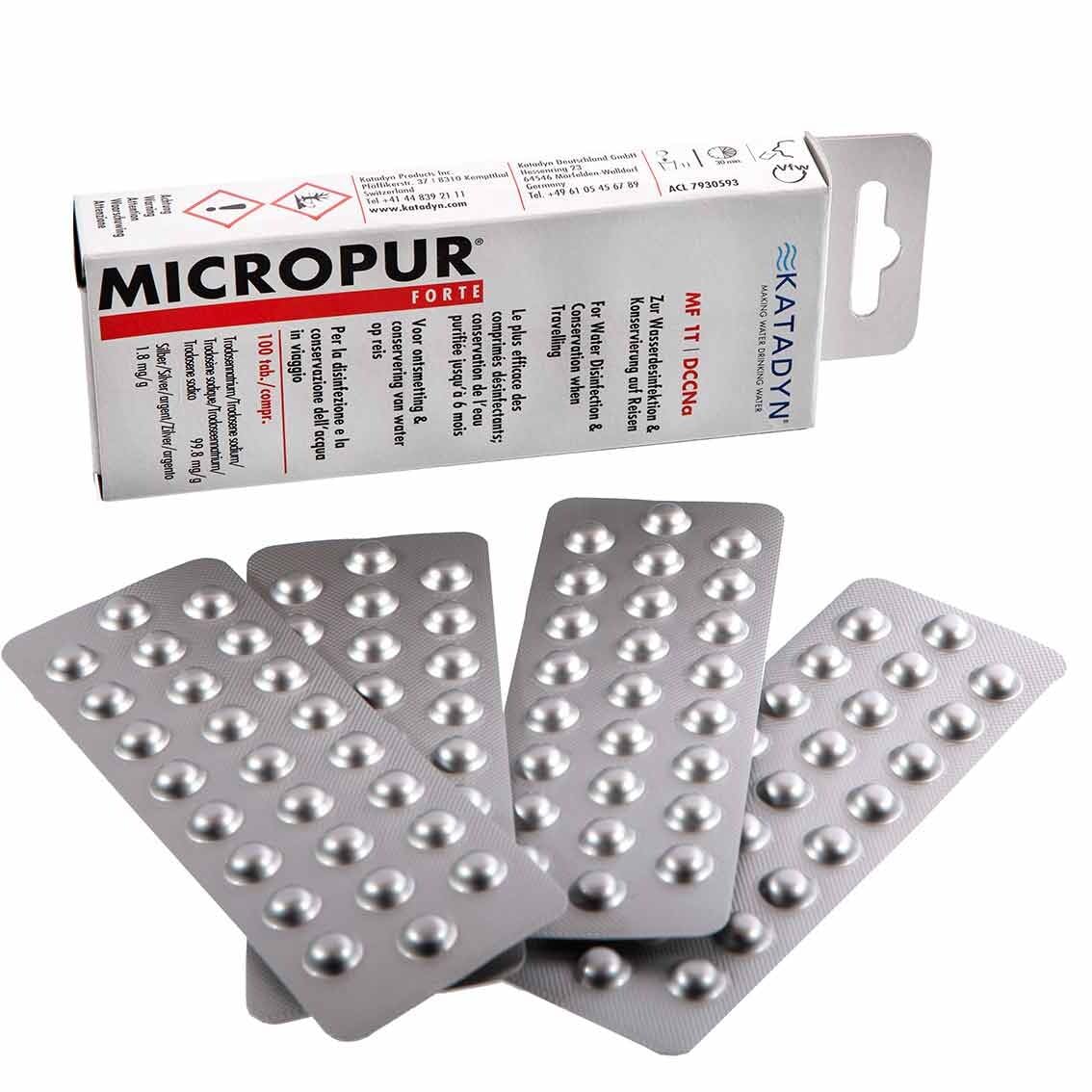 Katadyn Micropur Forte MF 1T – 100 Pastillas Potabilizadoras de Agua