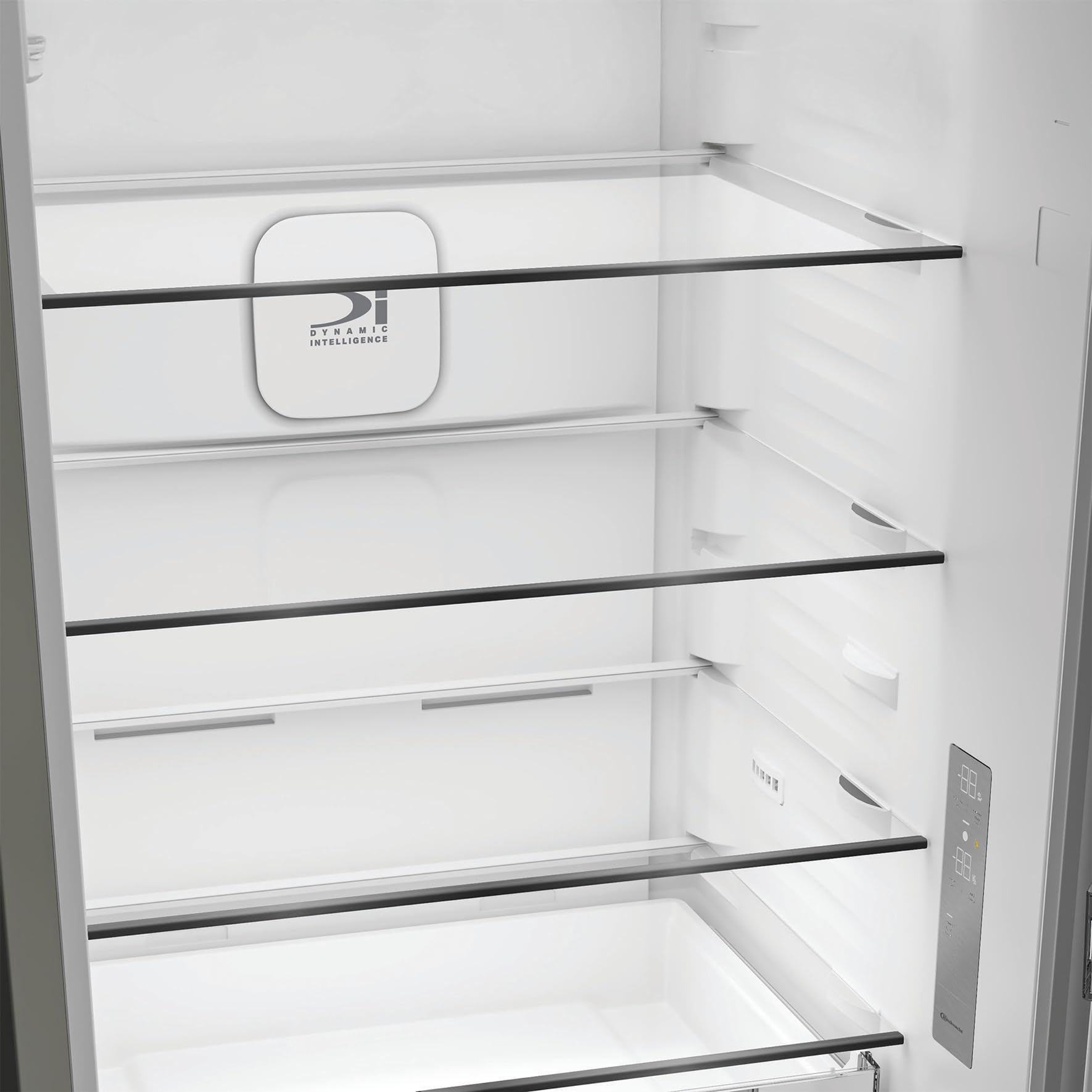 Bauknecht KDNF 203C IN Kühl-Gefrierkombination freistehend, 415 l, Dual Cool Total NoFrost, FreshShield, SmoothFit 90° Türöffnung, leiser Inverter-Kompressor, leise 35 dB, Edelstahloptik