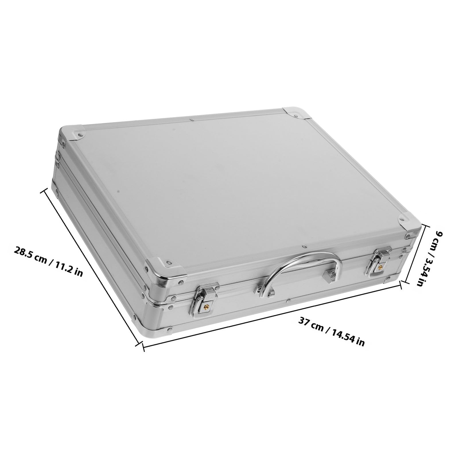 Maleta de Aluminio Gran Capacidad y Diseño Antichoque, Caja Organizadora Portátil para Herramientas Asa, Adecuado para Talleres y Oficinas