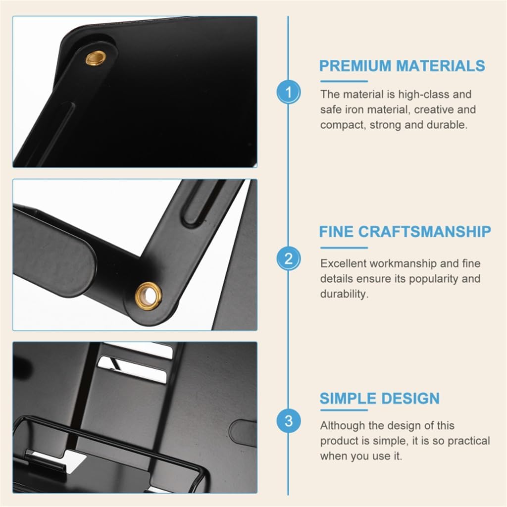 Reading Bookshelf Document Holder Typing Desk Stand Iron Adjustable Decorative Textbook