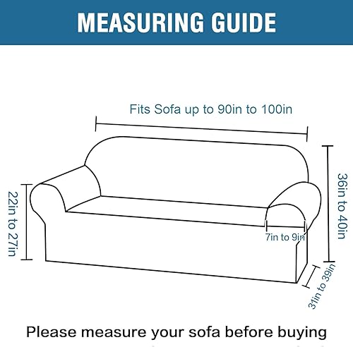 Miniatura 9 de H.VERSAILTEX Fundas para silla, funda para silla, protector de muebles de alta elasticidad, 1 pieza funda para sofá o silla de estar, tela de