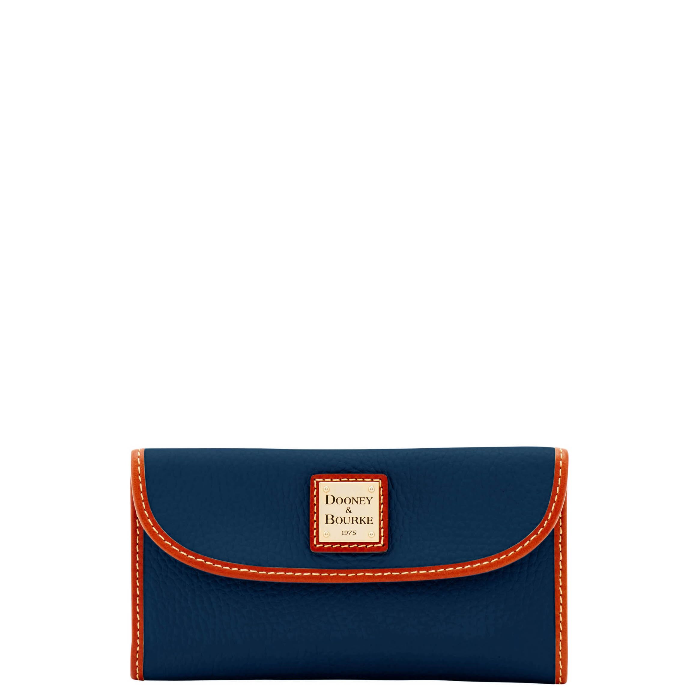Dooney & Bourke Women's Continental Clutch in Pebble Grain Leather, Trifold Wallet with Multiple Card Holder