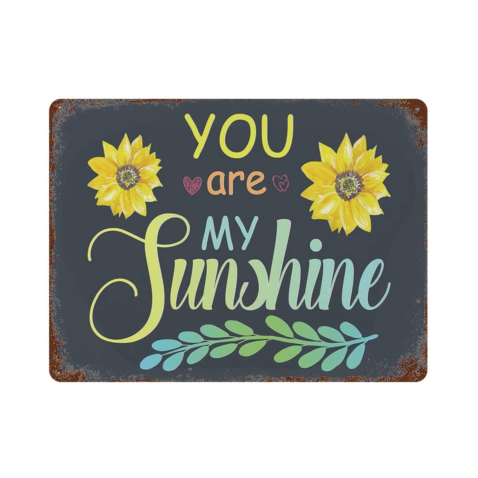 AOOEDM You Are My Sunshine Metal Sign for Home Coffee Garage Wall Decor Vintage Poster Bar Signs for Home Bar Retro Metal Tin Sign