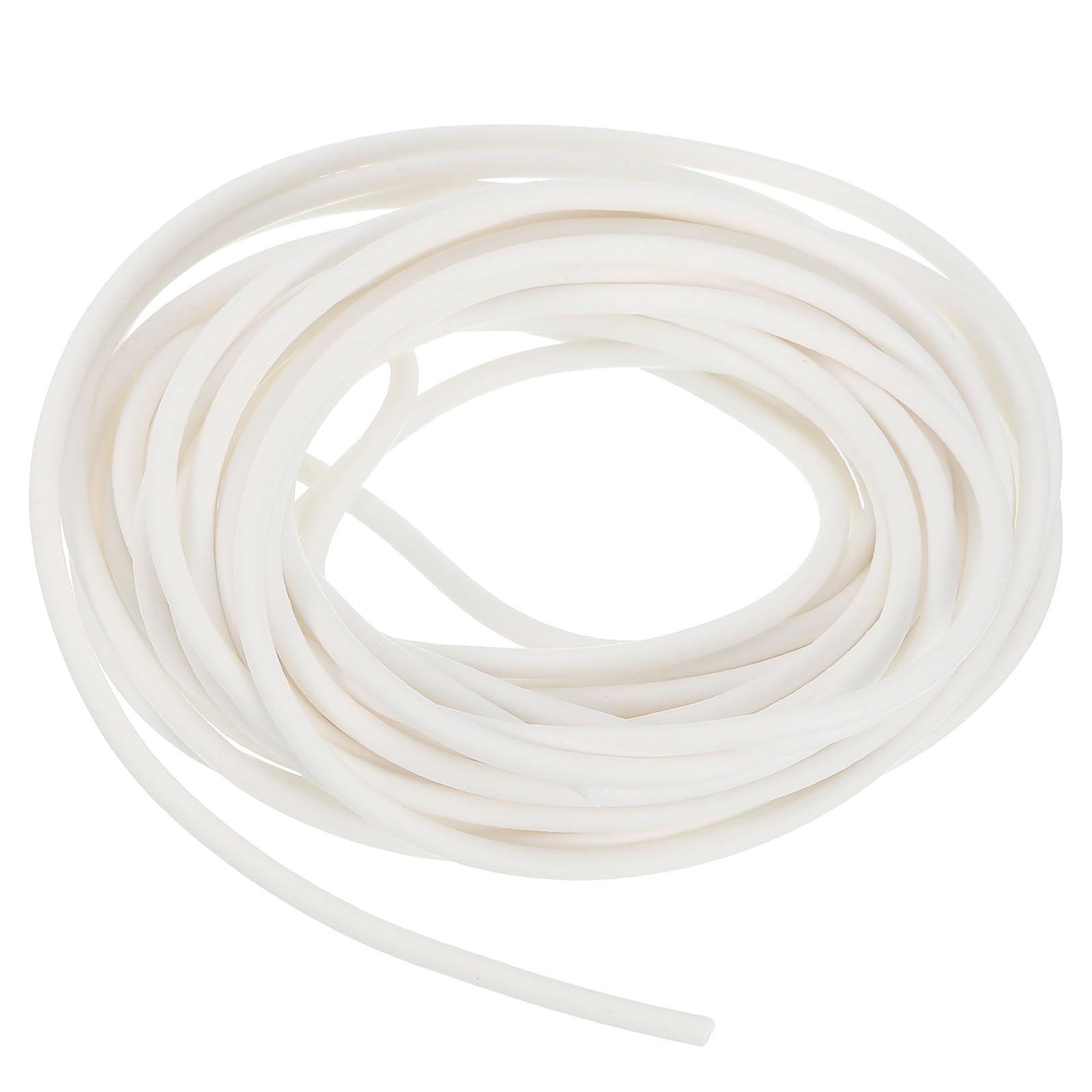 sourcing map Silicone Foam Seal Strip, 2.8mm(0.11") Dia 5.5 Meters(18.04 Ft) Long Sponge Rubber Weather Seal Strip Round Rubber Cord Solid for DIY Warehouse, Pads, Foam Tubing, Crafts - White โ image 1