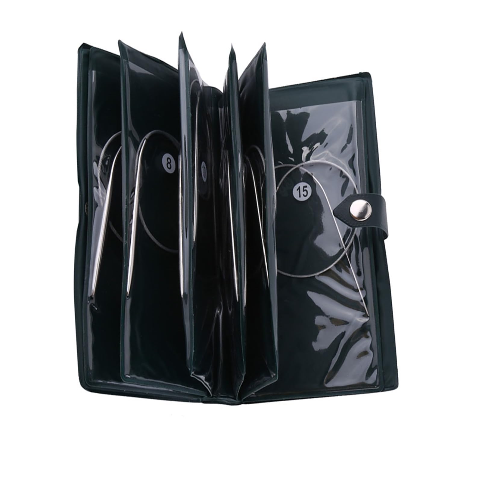 Circular Knitting Needles Set,11Pcs 1.5-5mm Diameter Stainless Steel Round Knitting Needles Knitting Crochet Needle for Knitting Socks Baby Hats