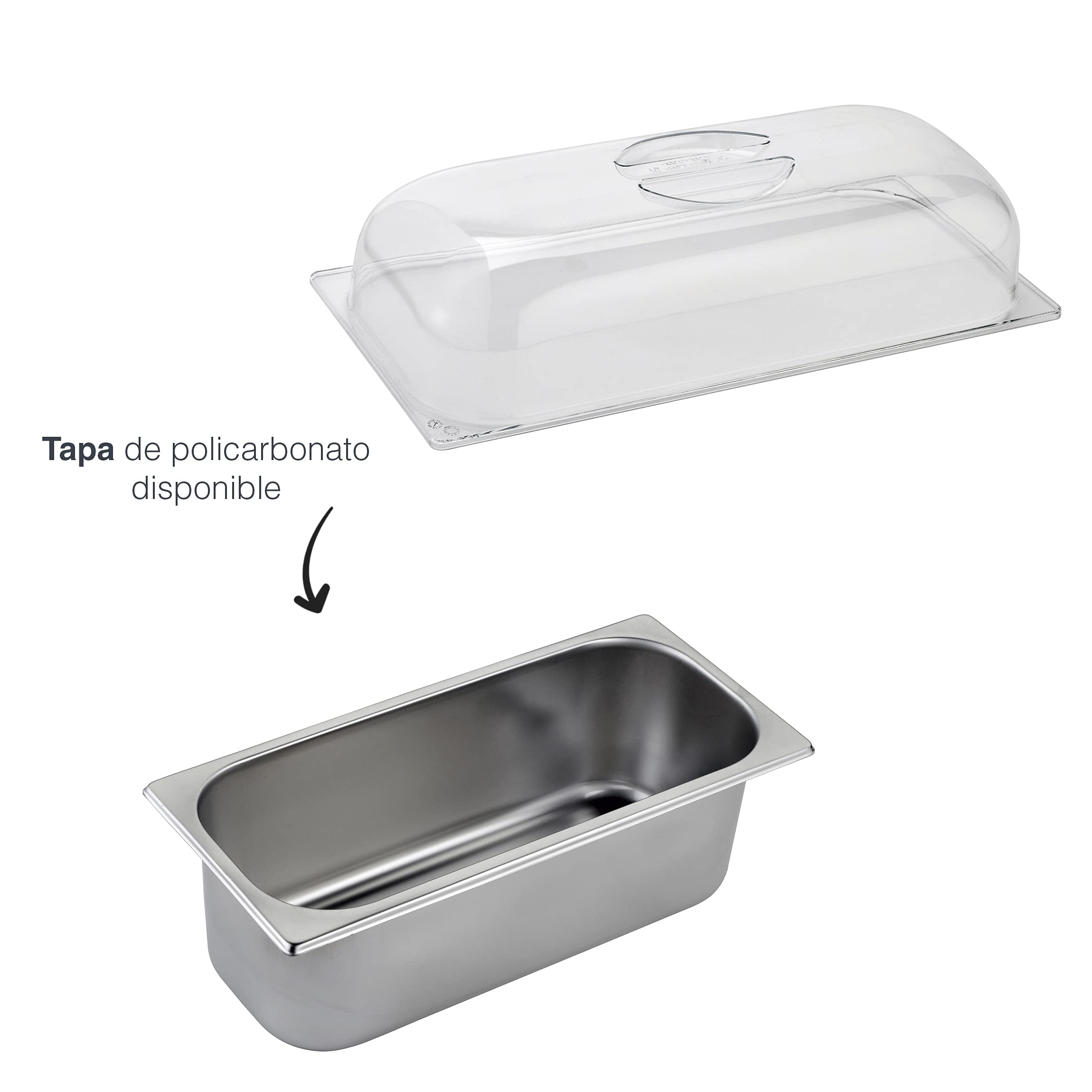 Vaschetta Gelato Lacor In Acciaio Inox 18/10 - 360x165x120 Mm, Impilabile, Lavabile In Lavastoviglie, Per Conservazione - Foto 14