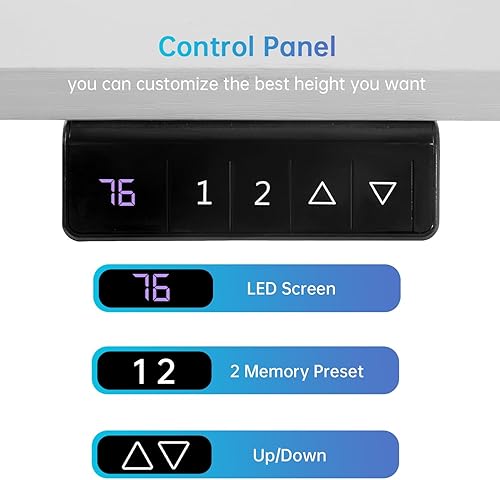 Miniatura 4 de Escritorio para computadora, estación de trabajo de altura ajustable, escritorio eléctrico de pie, mesa de computadora, escritorio de computadora