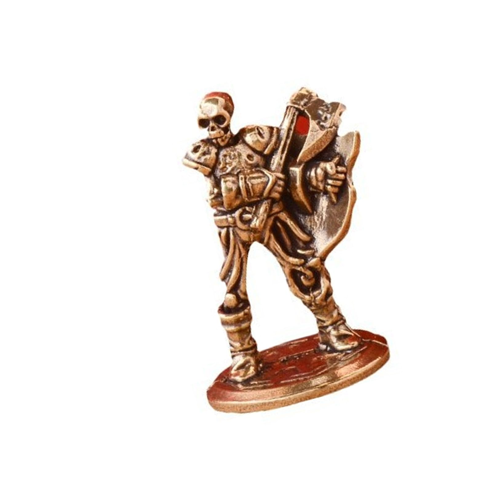 Brass Skeleton Knight Figurines, Skeleton Warrior Statues Decorative Sculptures Desktop Decorations for Home Offices Collectibles Knight Figurine Ornament Home Decorations Figurines Collectibles Gifts