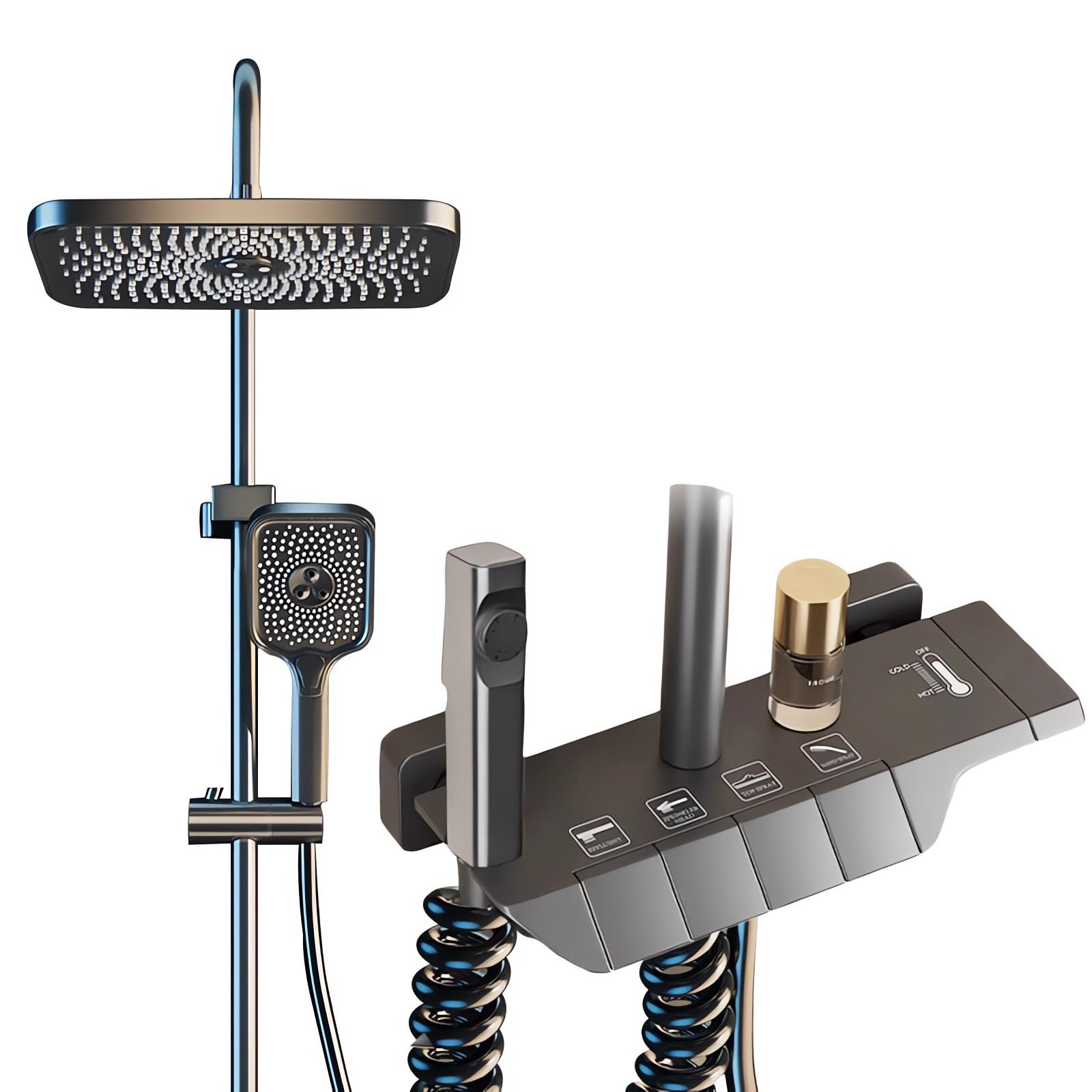 Inbouw Regendouche Exclusive Pro Volledig Roestvrij Staal 30 Cm Avec Fixation Murale Pour Douchette A Main 6150425982932