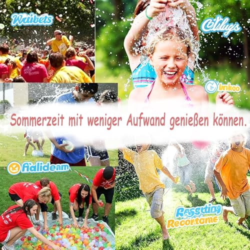 TKGEOUE 666 Stück Wasserbomben Selbstschließend, wasserbomben ballons, Bunt Wasserballons, Sekunden Schnellfüller wasserspielzeug kinderfür Strände, Poolparty, strandspielzeug, water battle
