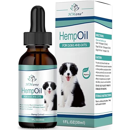 Max Potency Hemp Oil for Dogs Cats - Help Pet Anxiety Stress Pain Inflammation Arthritis Aggressive Relax Sleep Allergies Seizures Relief - Pets Treats Chews Joint Hip Organic Cat Dog Calming Drops