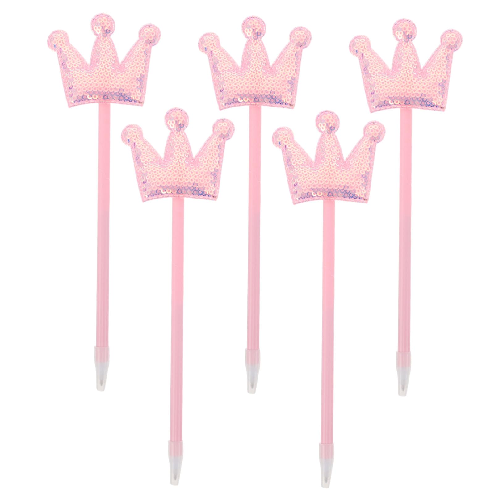 HOMSFOU 5pièces Stylos à Bille Bling pour Femmes Stylos Gel à Paillettes à Spirale à Paillettes Fournitures Scolaires Bureau
