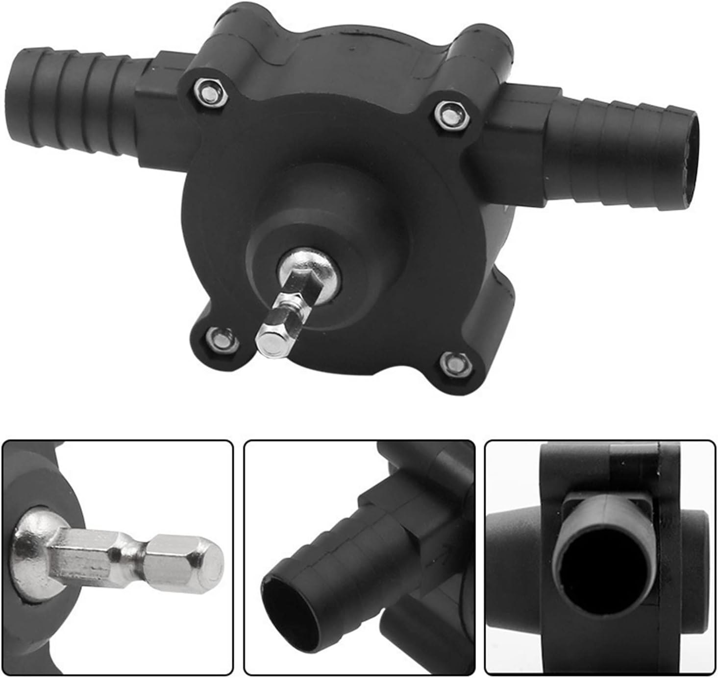 Mini Submersible Portable Electric Water Pump Portable Electric Drill Pump Oil Fluid Water Mini Hand Self-priming Liquid Transfer Pumps Home Garden Outdoor Tool