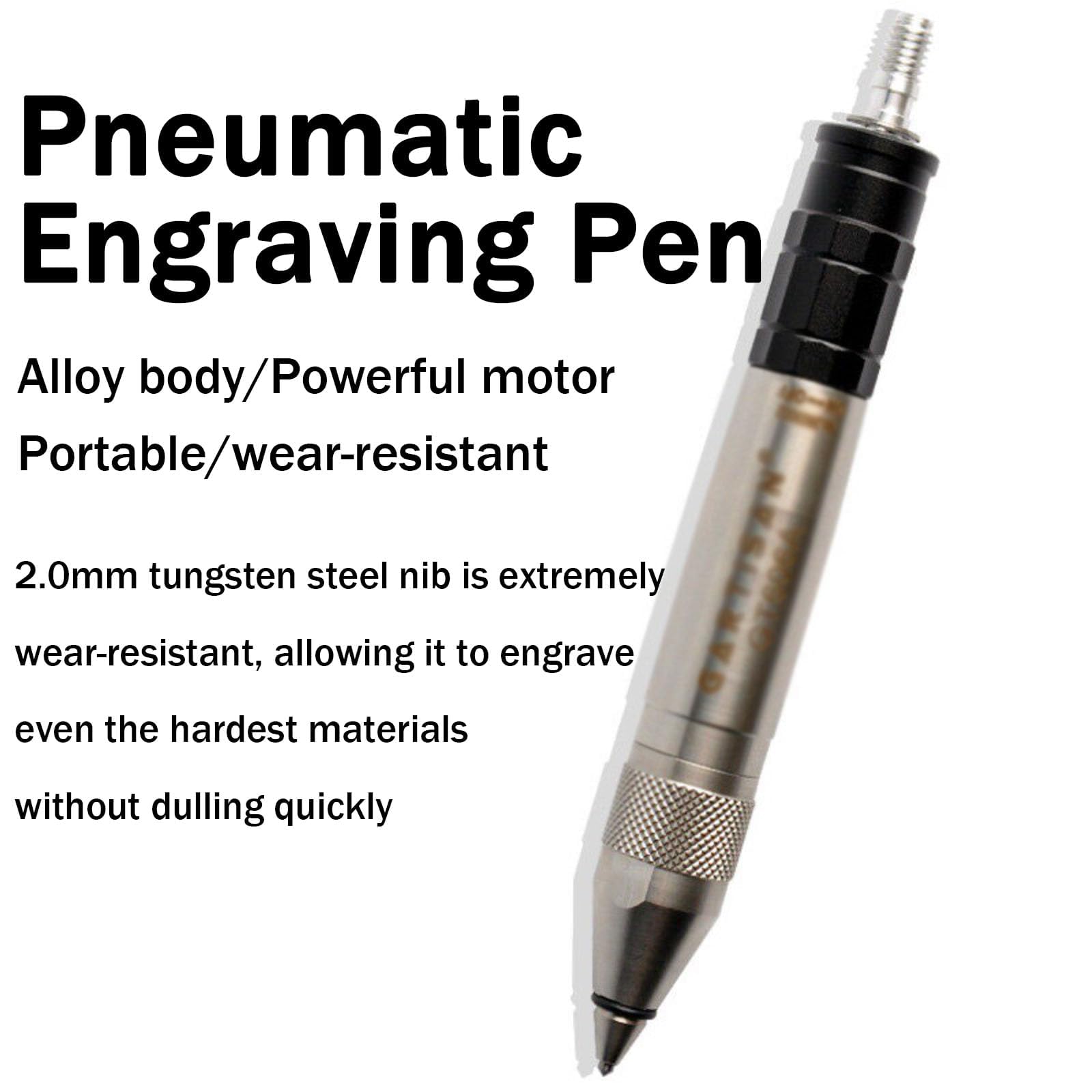 Pneumatyczny Rysik Do Grawerowania, Pneumatyczne Narzędzie Do Grawerowania Metalu, Węglik wolframu 2,0 Mm, Prędkość 18000 obr./min, 90 PSI Praca Ciśnienie Powietrza