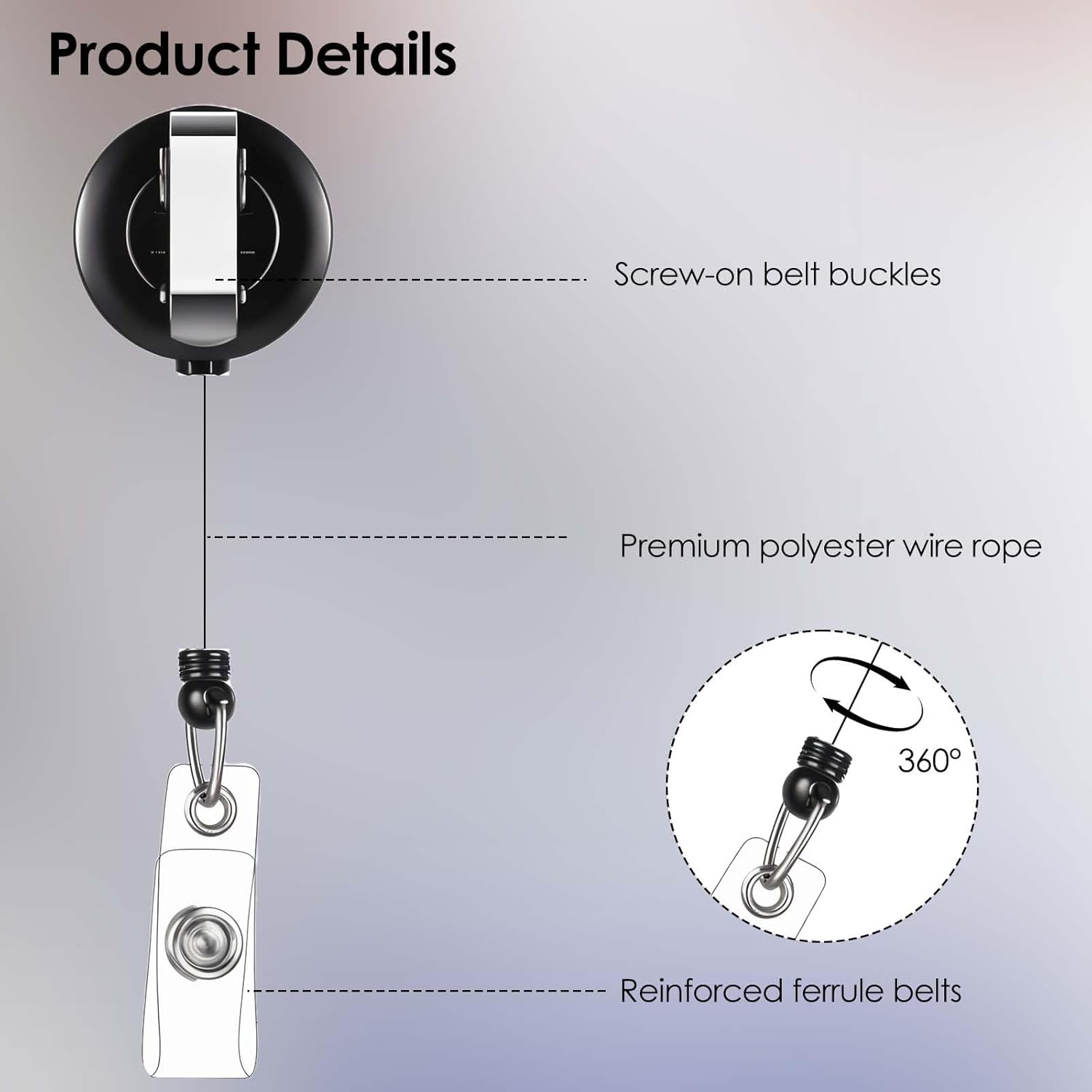100 Pack Retractable Badge Reel Clip with 100 Pack Vertical ID Card Holders Bulk, Heavy Duty Retractable Badge Holders with Clip ID Badges Holder Name Card Holder for Nurses Office School Worker