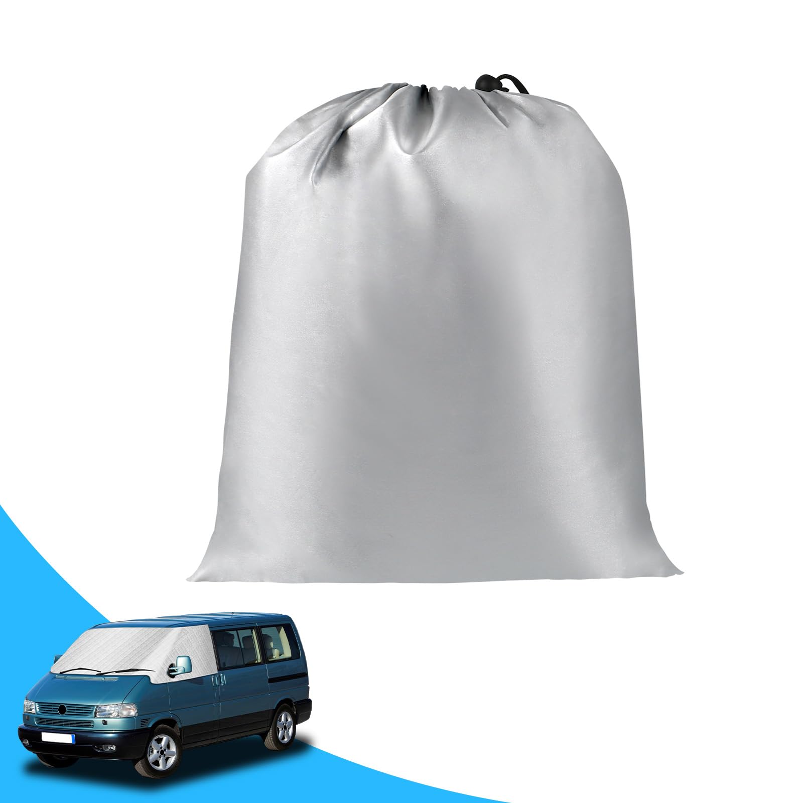 Tenda parasole per parabrezza per VW T4 1990-2004, parasole esterno riflettente a 5 strati, copertura protettiva anti-UV/antigelo/antighiaccio/antipolvere per VW T4 1990-2004