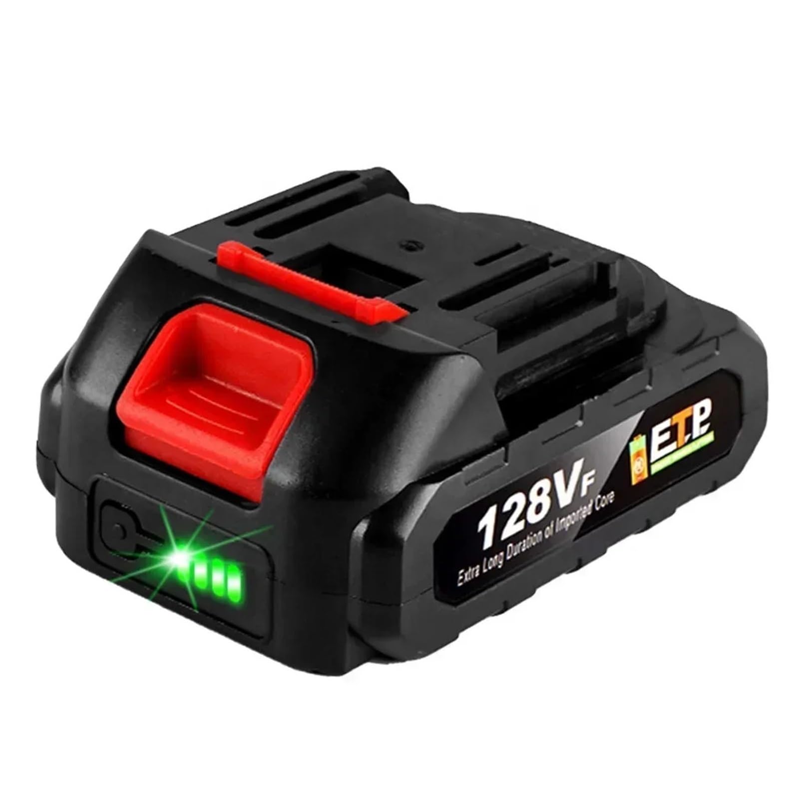 ,Compatibile con Makita, batteria ricaricabile for utensili cordless agli ioni di litio | Batteria di grande capacità 128VF con indicatore luminoso Chiave for trapano adatta(128VF 2battery1charg)