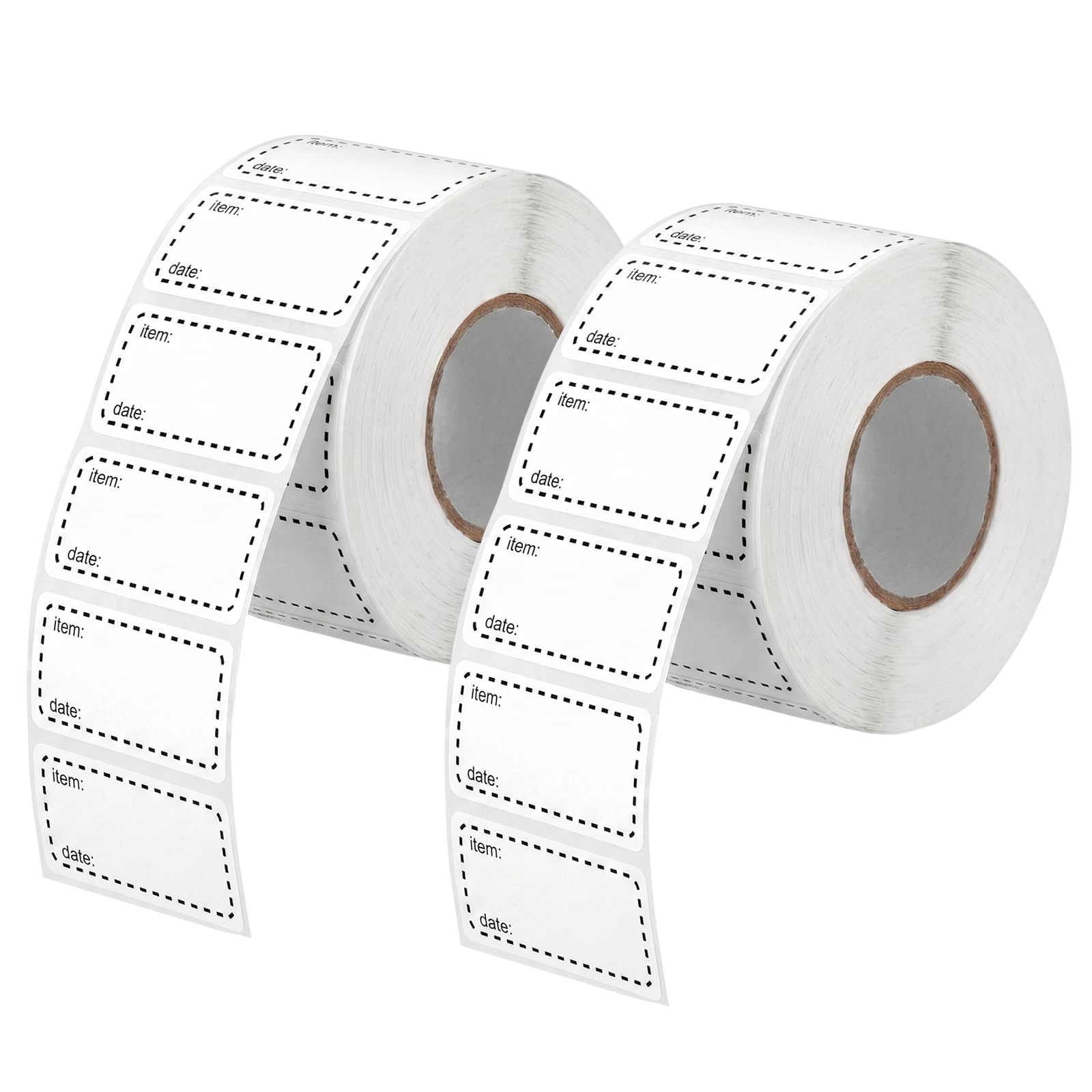 1000 Pcs Freezer Labels, Adhesive Address Label, Food Date Stickers White Sticky Labels On a Roll, Easy Peel Off Storage Stickers for Kitchen Freezer Containers Jars Boxes (1000)