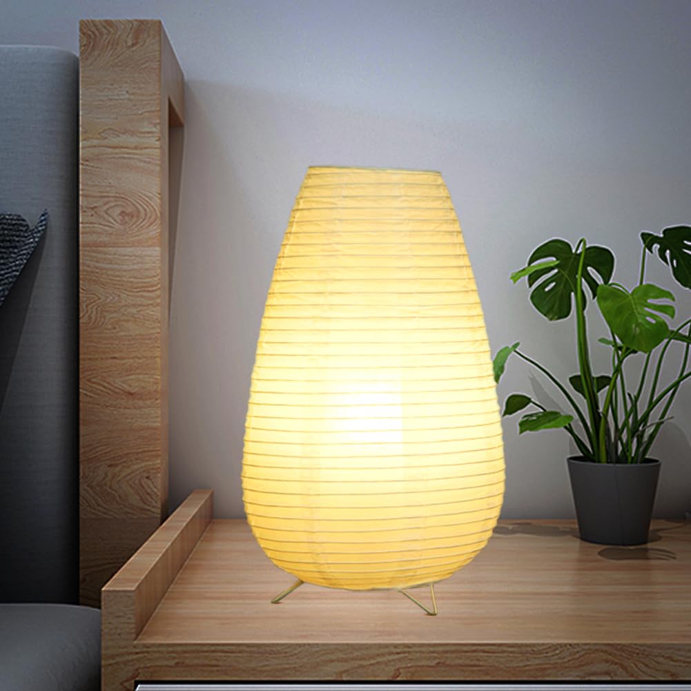 Fosinz Small Table Lamp, Cute Paper Lamp, Ambient Lighting Lamp, Cozy Bedside Lamp