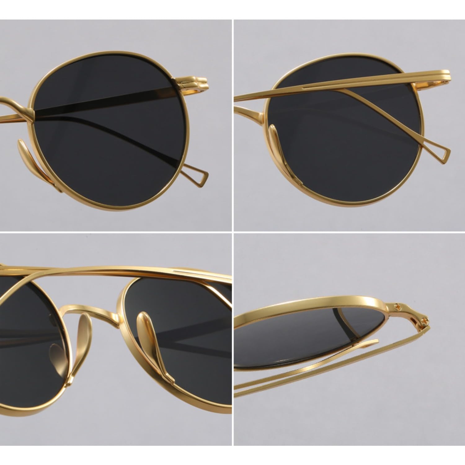Ultraleichte polarisierte Sonnenbrille aus reinem Titan für Damen und Herren im Retro-Stil