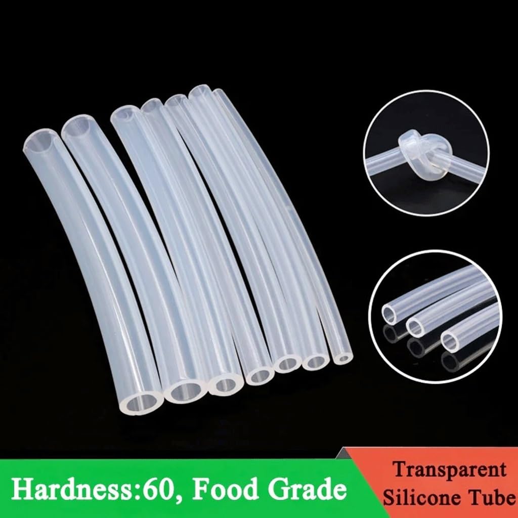 Tubo de goma de silicona flexible transparente, manguera de silicona de 10 m, varios tamaños para riego por goteo, fontanería, acuario (diámetro interior de 2,5 mm x 4 mm de diámetro exterior)